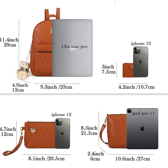 Small leather backpack purses handbag shoulder bag